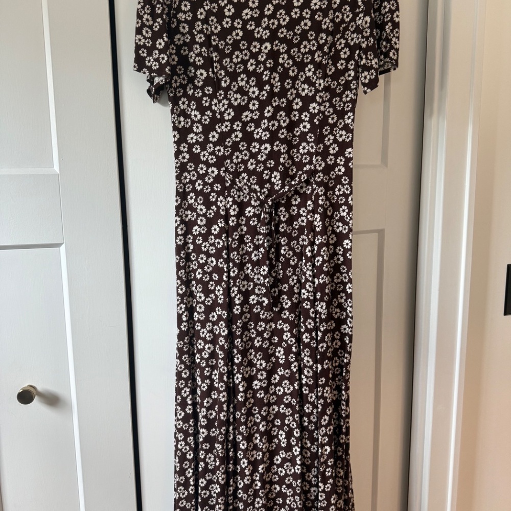 Reformation Brown Floral Midi Dress - Picture 4 of 4